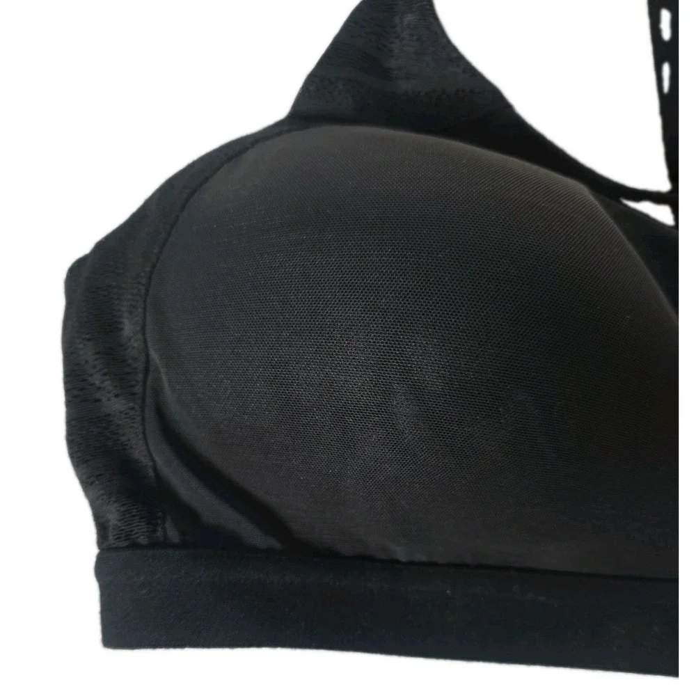 Victoria Secret Sport Bra 36C C80 Incredible Lightweight Wireless Black 377239